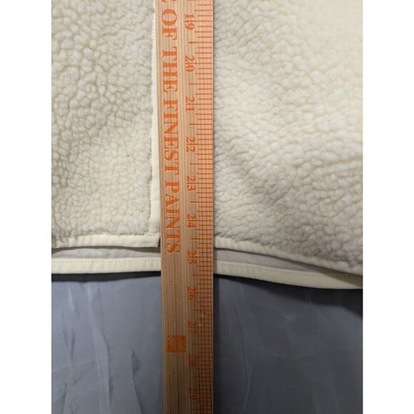 T By Talbots Sleeveless Fleece Sherpa Vest Jacket Full Zip Cream Womens Size M - Picture 5 of 7